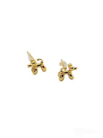 EARRINGS GOLD 925 SILVER DOG